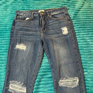 Ripped boyfriend jeans